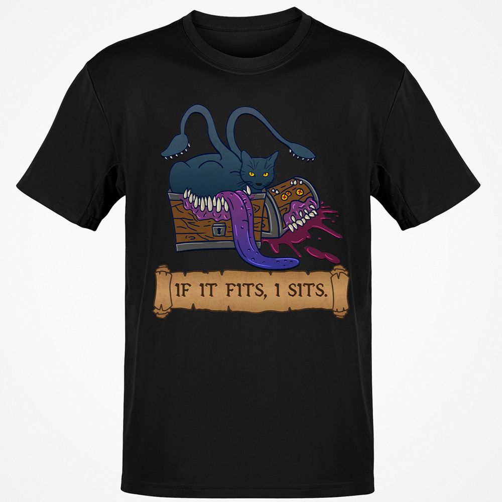 If It Fits I Sits Classic Unisex T-Shirt - Black - 1