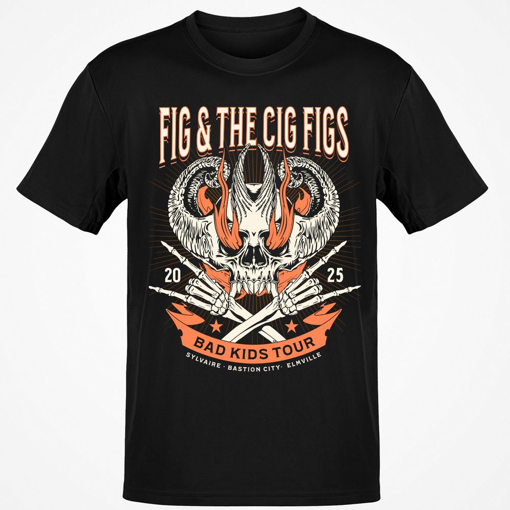 Fig and the Cig Figs, Dimension 20 Classic Unisex T-Shirt - Black - 1