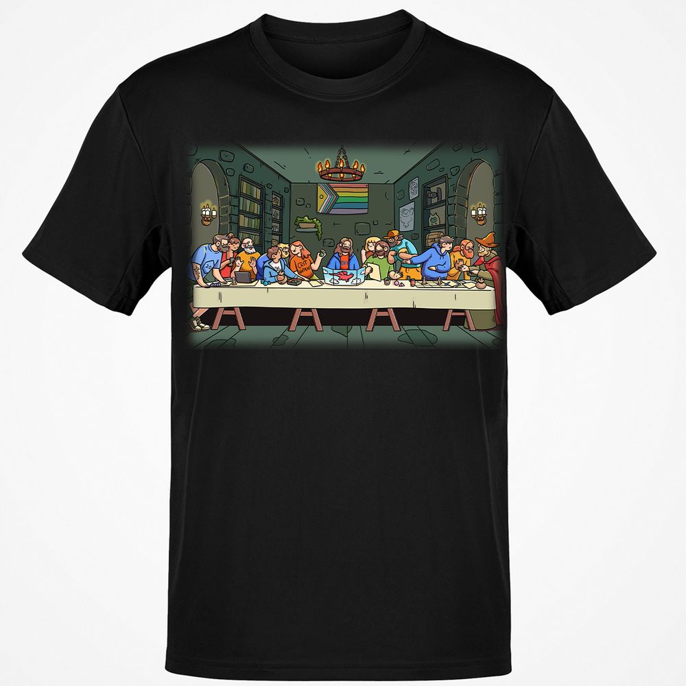 DnD Characters Pride Themed The Last Supper Shirt Classic Unisex T-Shirt - Black - 1