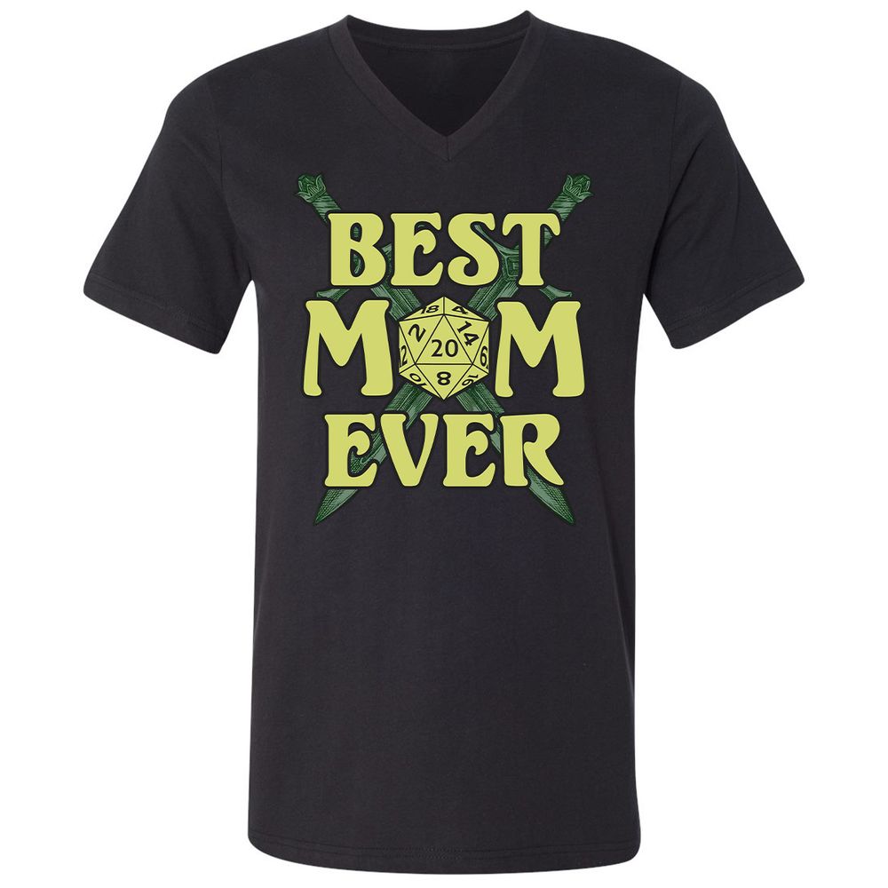 Best Mom Ever Unisex V-Neck T-Shirt - Black - 1