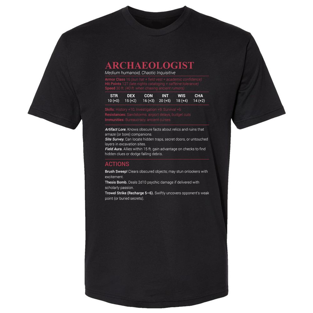 ARCHAEOLOGIST Premium Unisex T-Shirt - Black - 1
