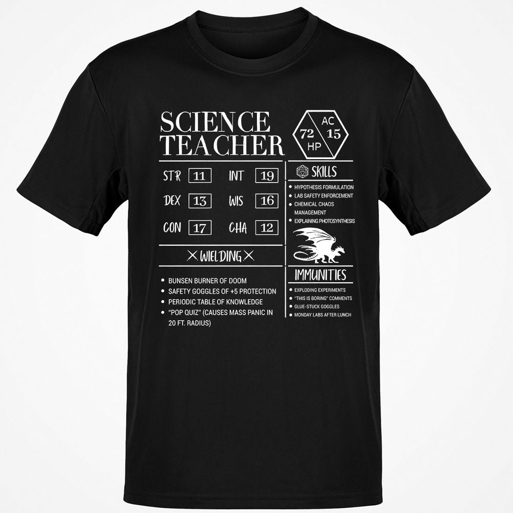 Science Teacher New Classic Unisex T-Shirt - Black - 1