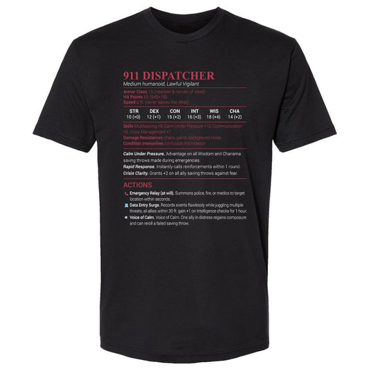 911 Dispatcher Premium Unisex T-Shirt - Black - 1