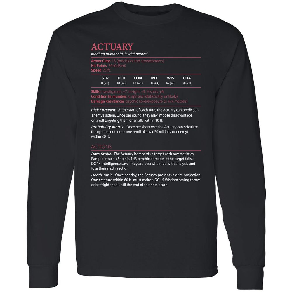 Actuary Stats - Black - 1