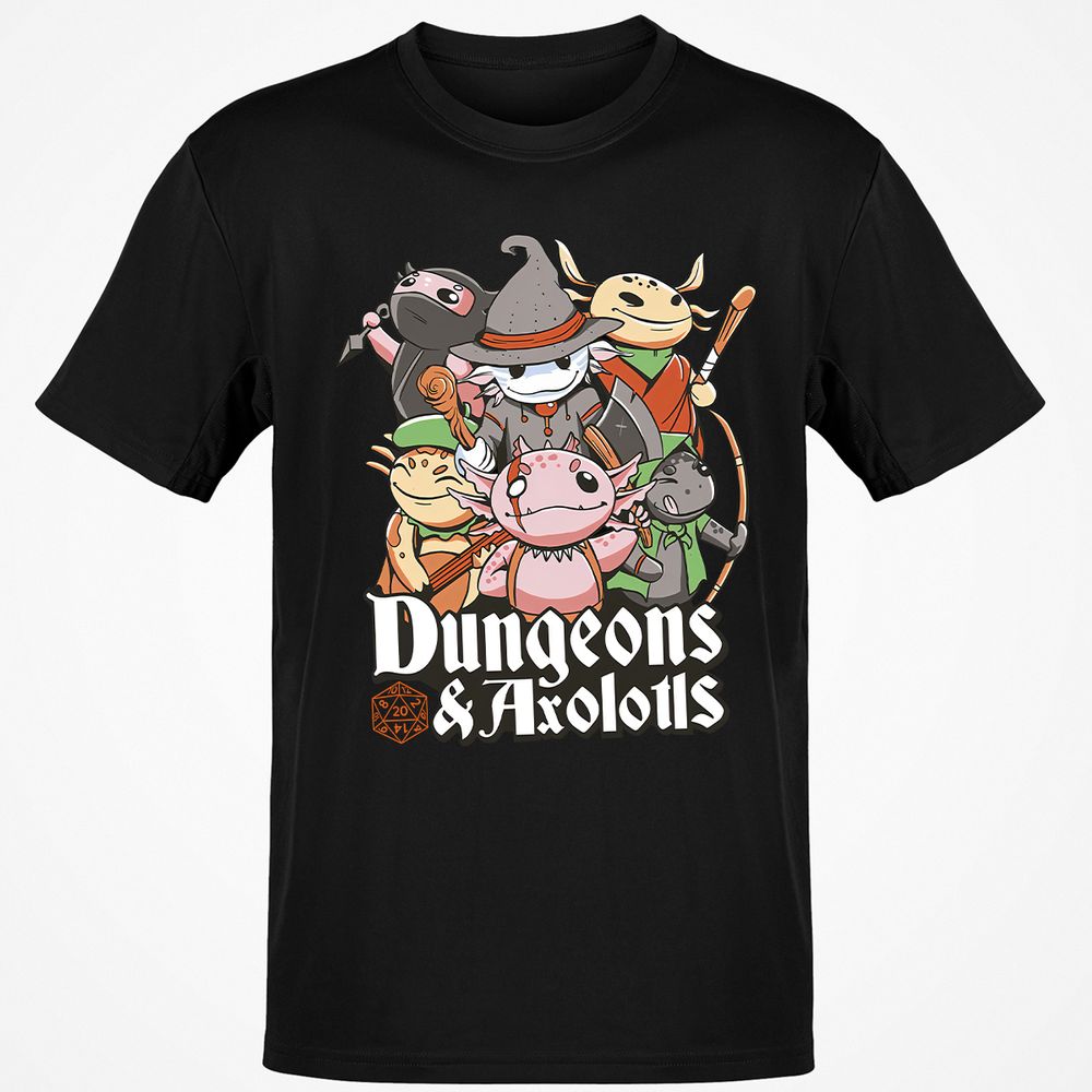 Dungeons And Axolotls Classic Unisex T-Shirt - Black - 1
