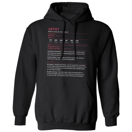 Artist Stats Classic Unisex Hoodie - Black - 1