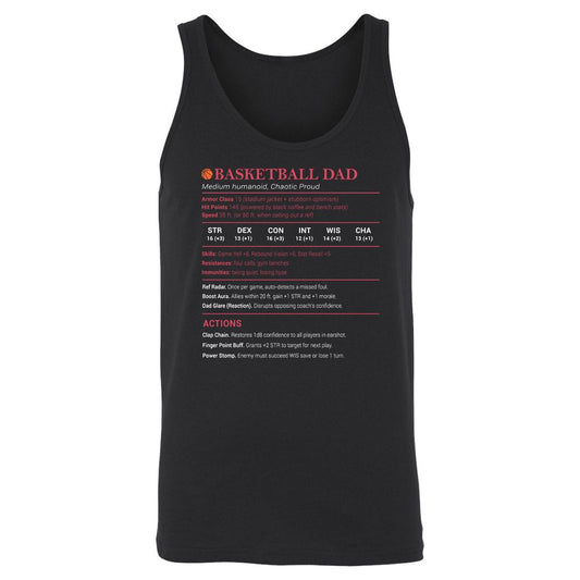 Basketball Dad Unisex Jersey Tank - Black - 1
