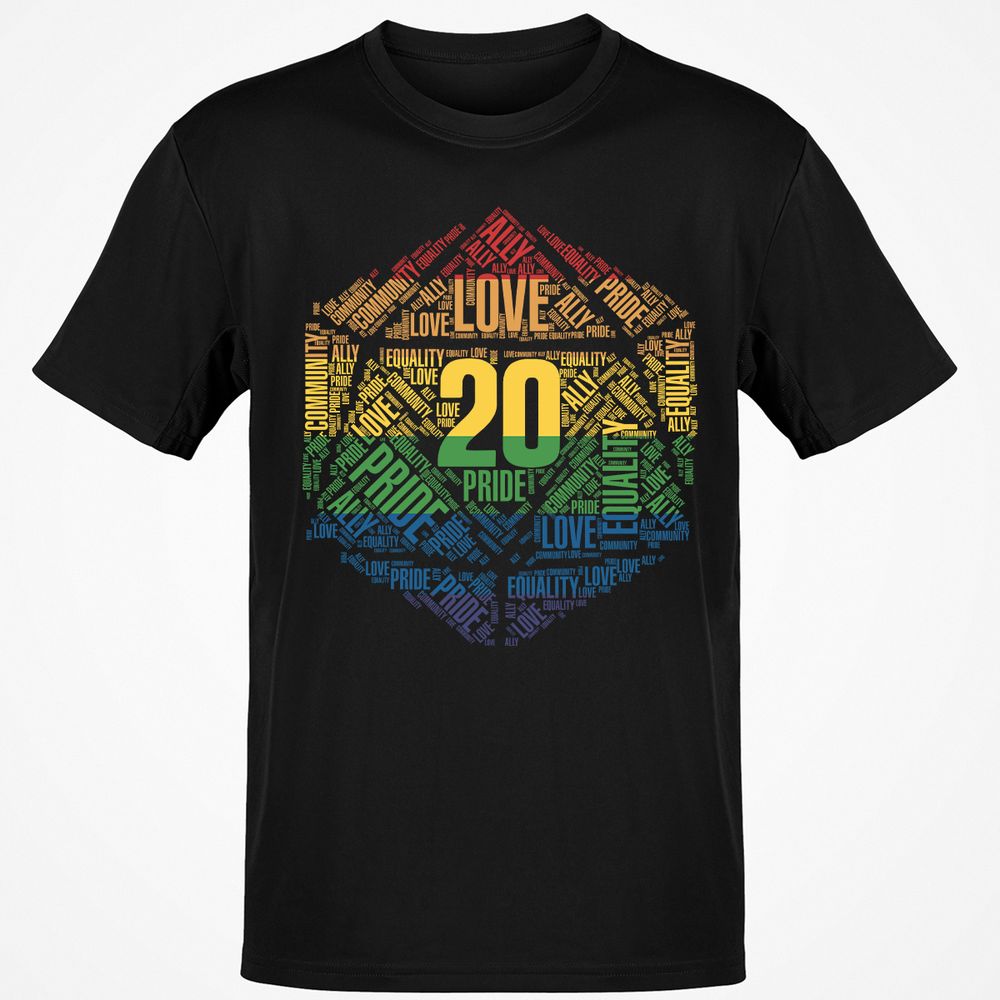 D20 Pride T-Shirt - Black - 1