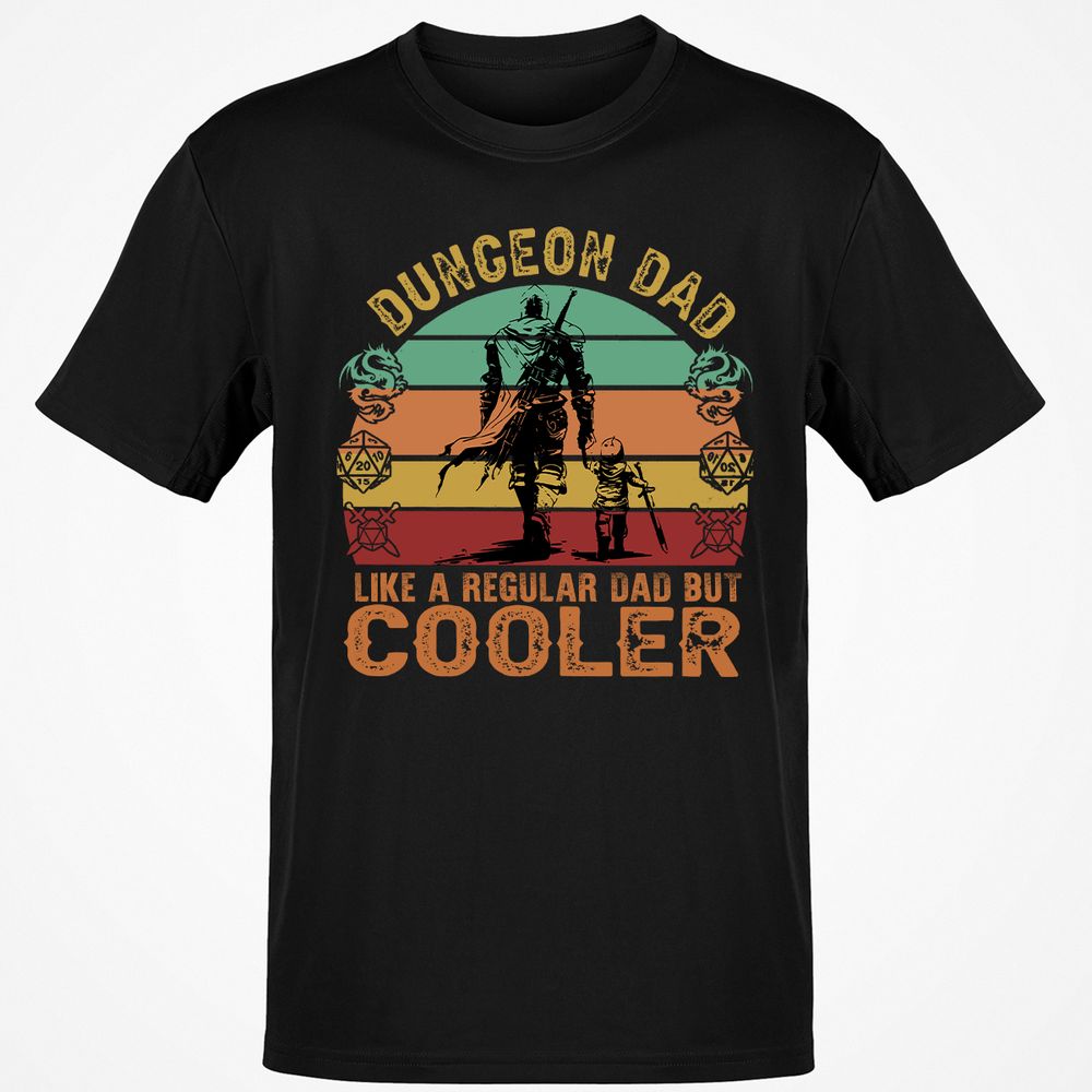 Dungeon Dad Like A Regular Dad Classic Unisex T-Shirt - Black - 1