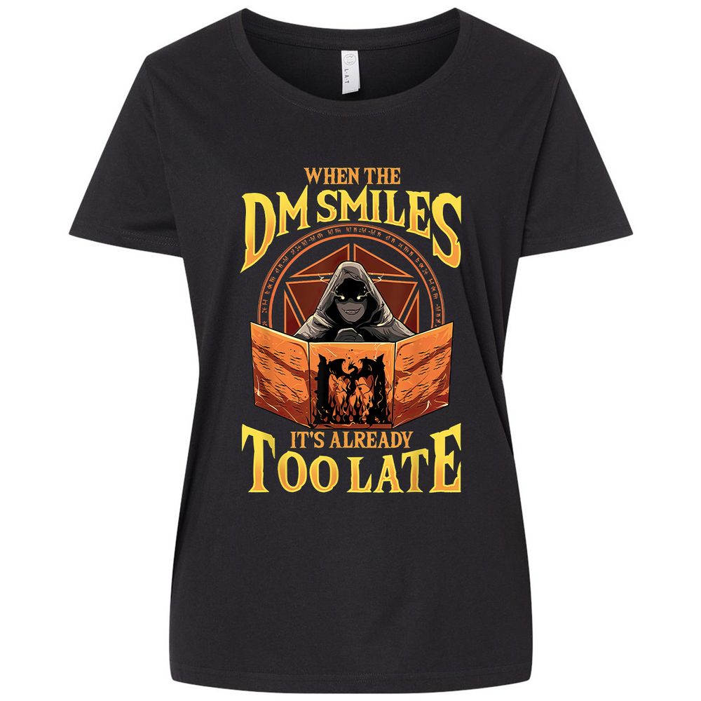 When The Dm Smiles Its Already Too Late Ladies Curvy Jersey - Blended Black - 1