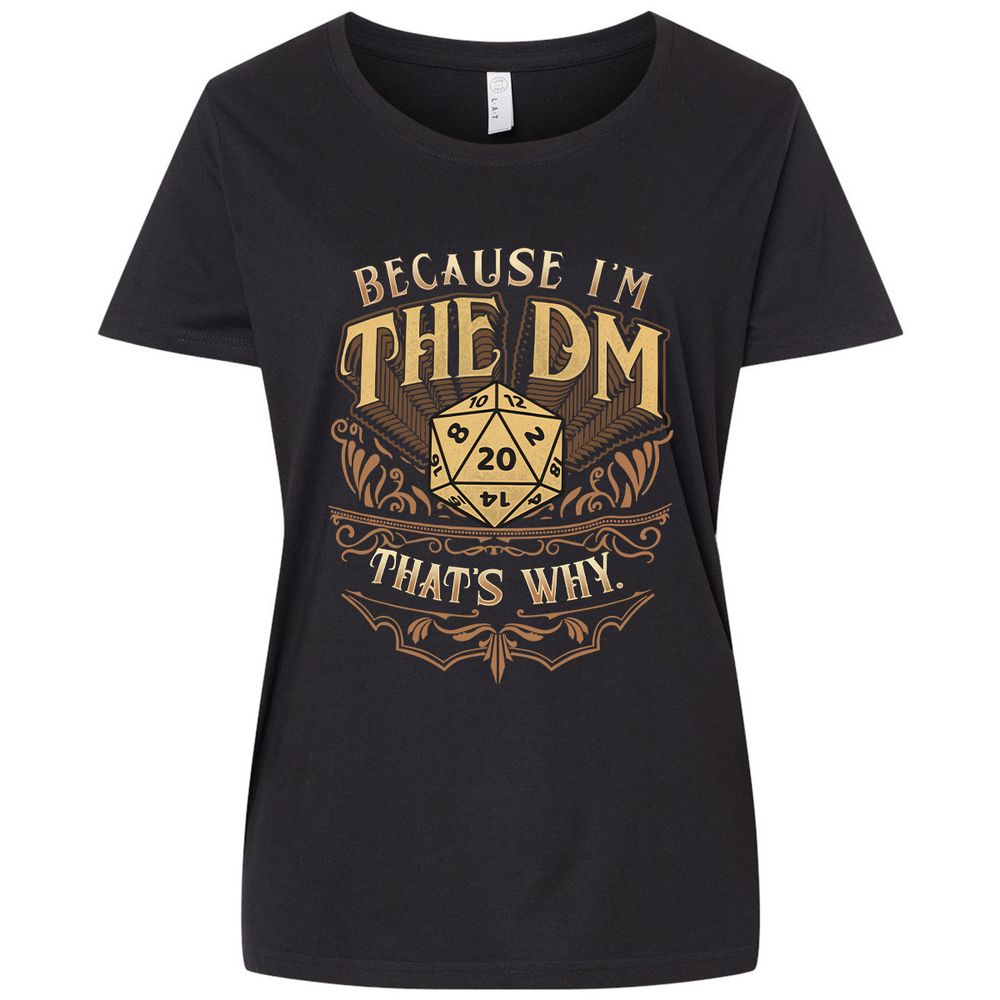 Because I'm The Dm That's Why Ladies Curvy Jersey - Blended Black - 1