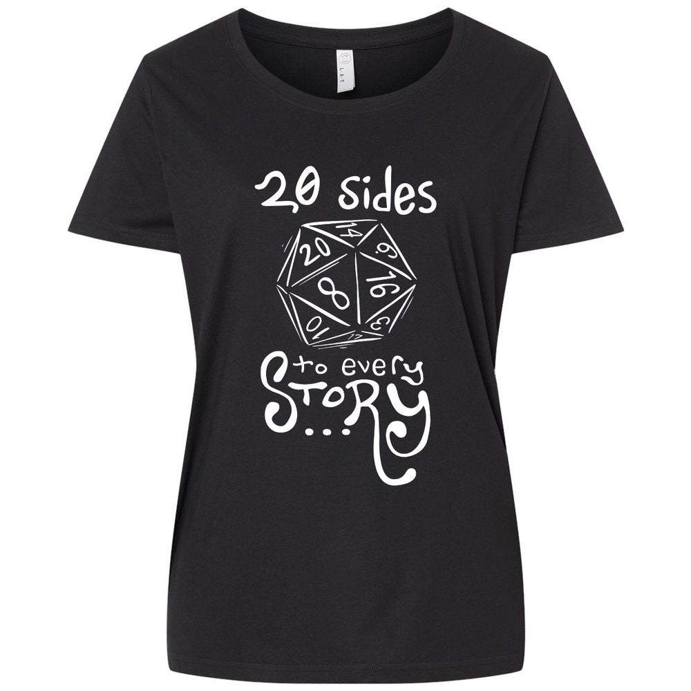 20 Sides to Every Story Ladies Curvy Jersey - Blended Black - 1