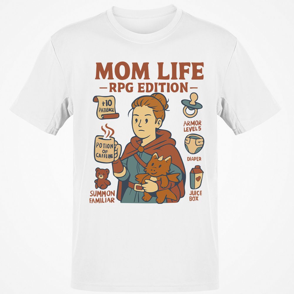 Mom Life RPG Edition Classic Unisex T-Shirt - White - 1