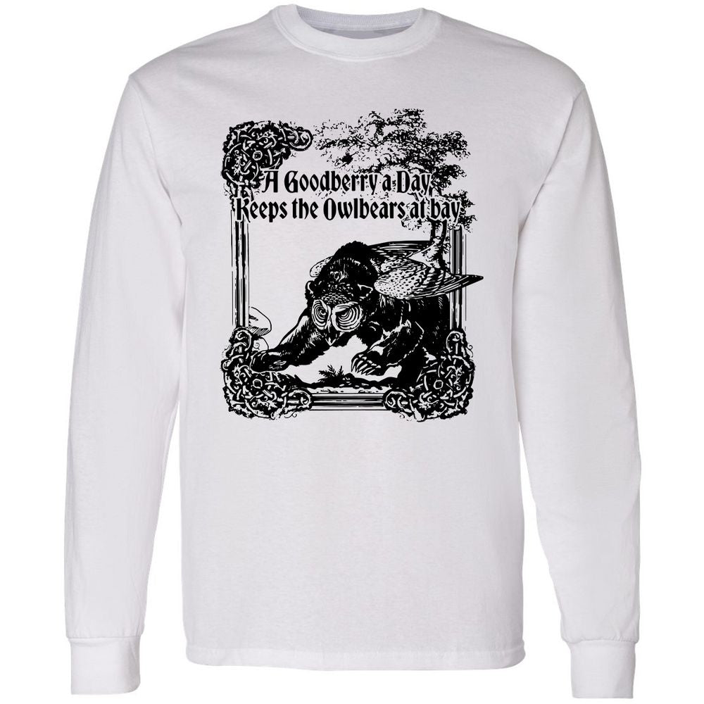 A Goodberry A Day Keeps The Owlbears At Bay Long Sleeve T-Shirt - White - 1