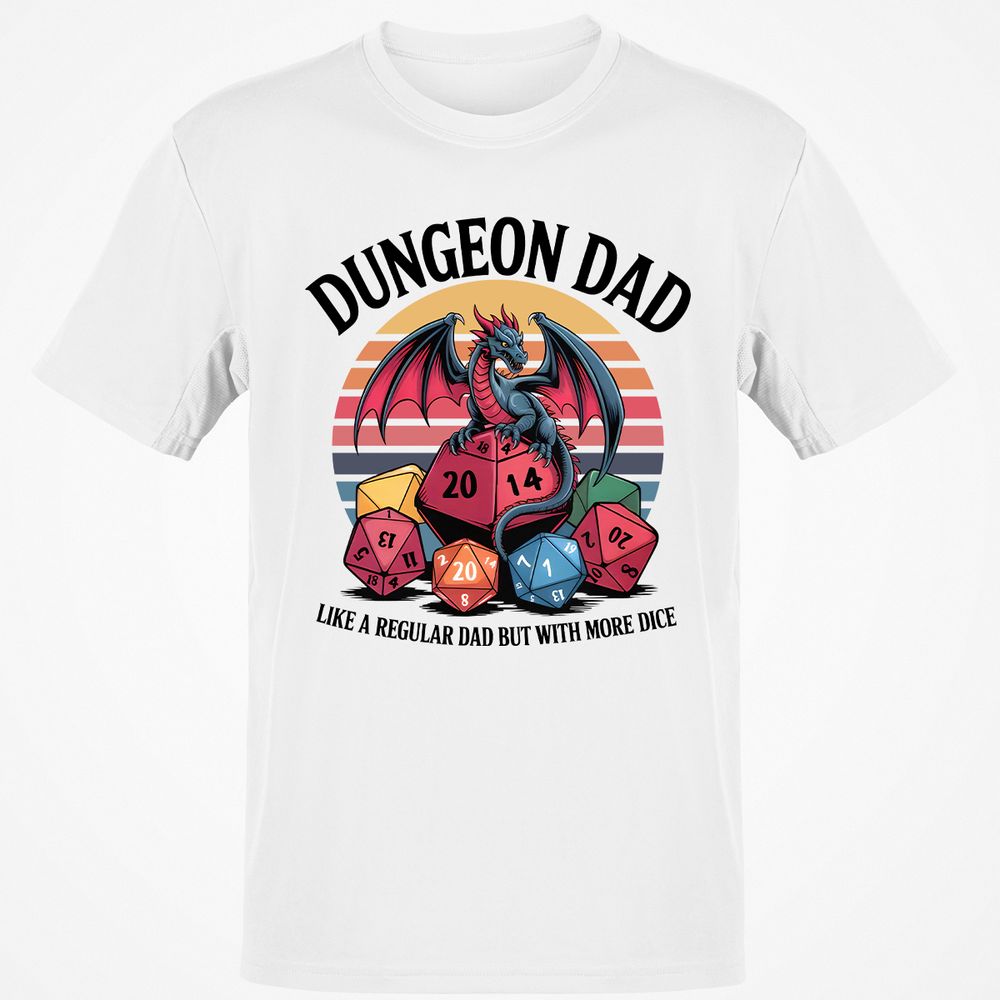 Dungeon Dad With More Dice Classic Unisex T-Shirt - White - 1
