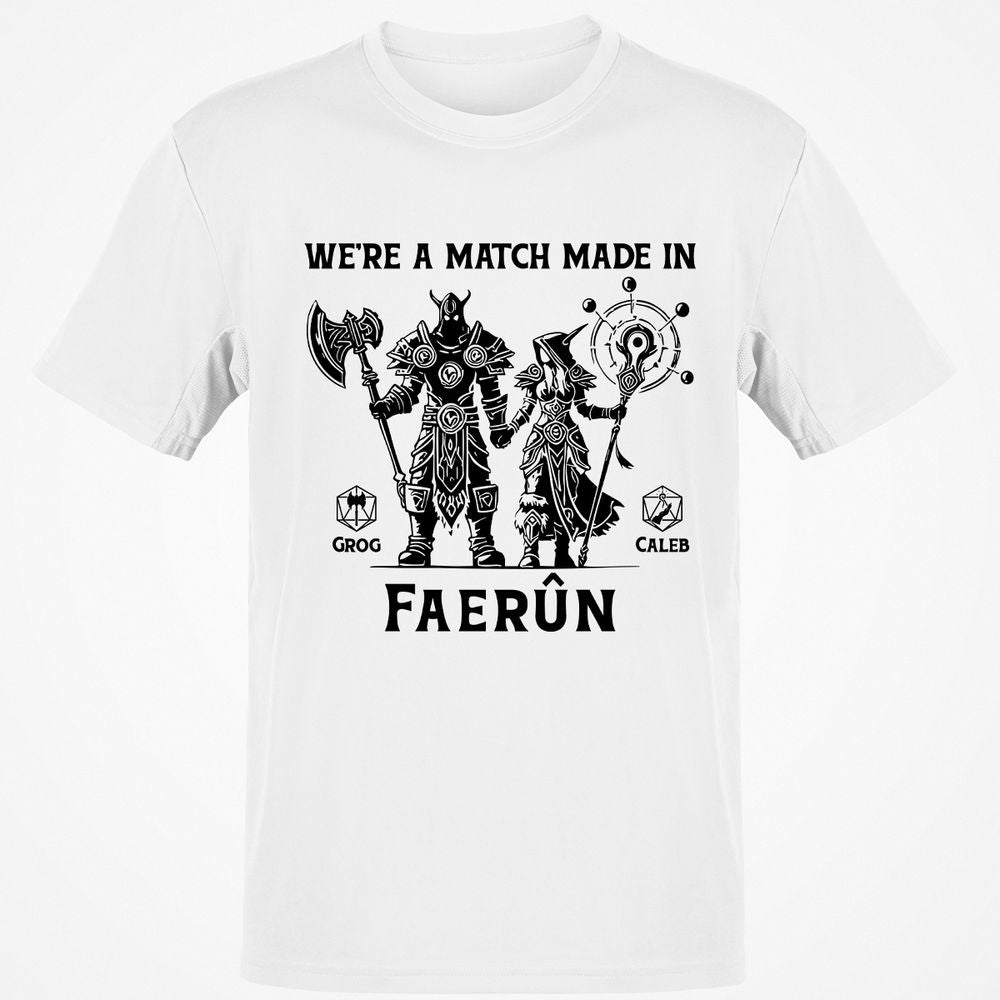 Custom DnD Class Couple Classic Unisex T-Shirt - White - 1