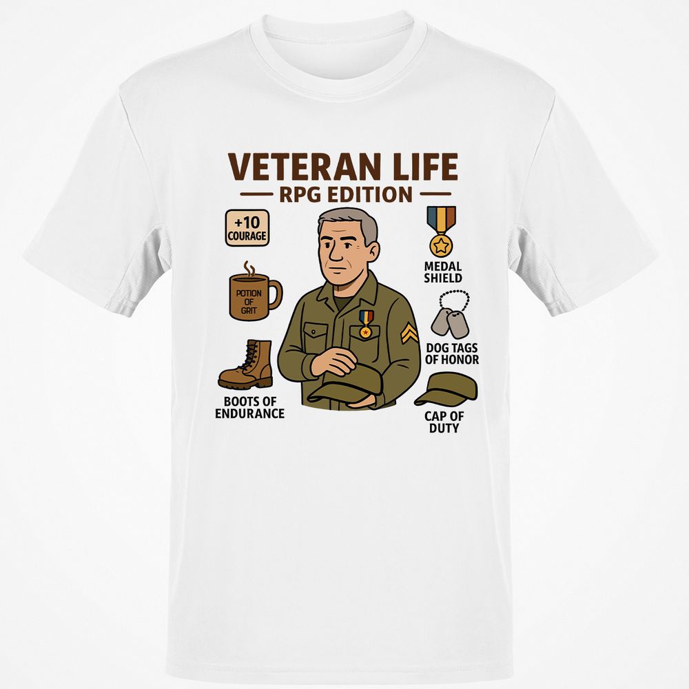 Veteran Life RPG Edition Classic Unisex T-Shirt - White - 1
