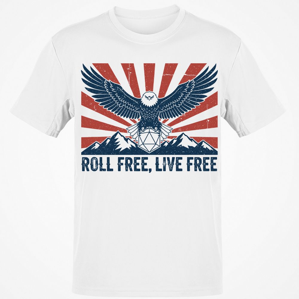 Roll Free, Live Free Classic Unisex T-Shirt - White - 1