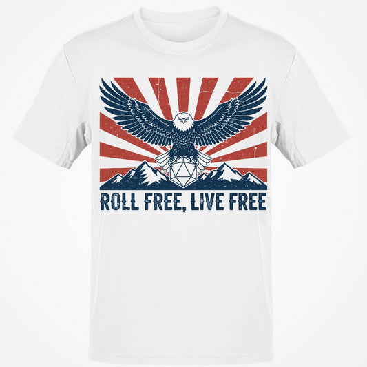 Roll Free, Live Free Classic Unisex T-Shirt - White - 1