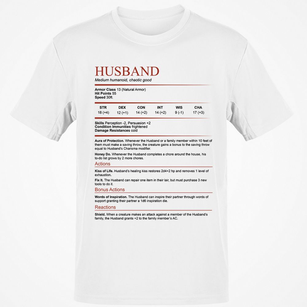 Husband White Classic Unisex T-Shirt - White - 1