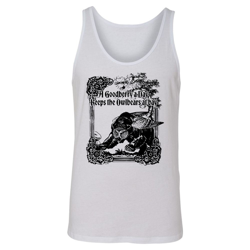 A Goodberry A Day Keeps The Owlbears At Bay Unisex Jersey Tank - White - 1