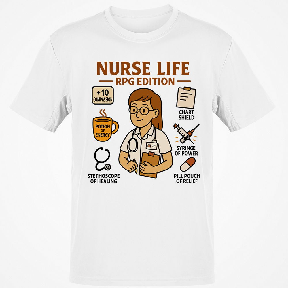 Nurse Life RPG Edition Classic Unisex T-Shirt - White - 1