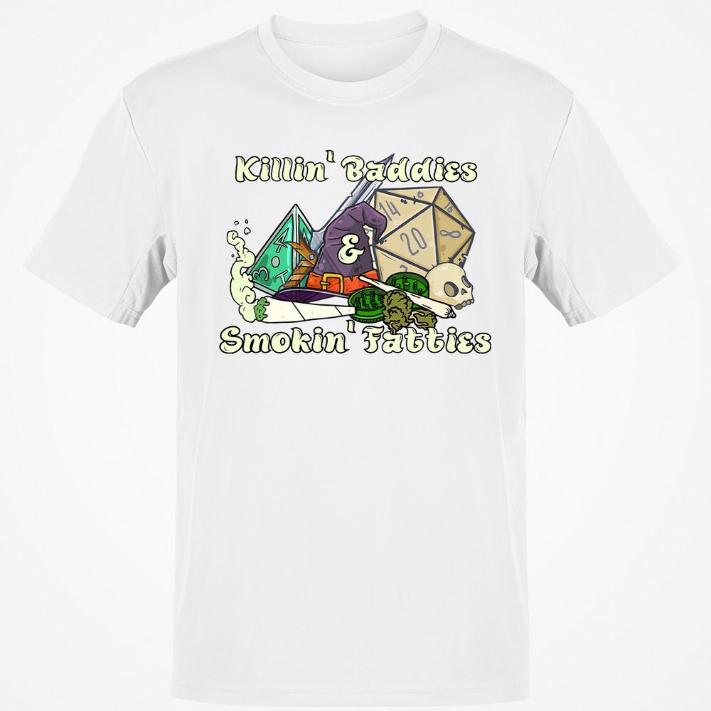 Killin' Baddies Smokin' Fatties Classic Unisex T-Shirt - White - 1