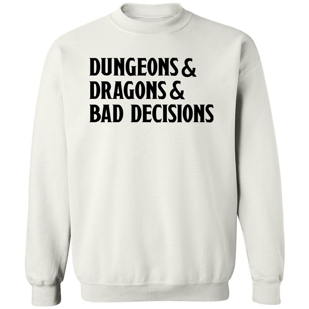 Bad Decisions Classic Unisex Sweatshirt - White - 1