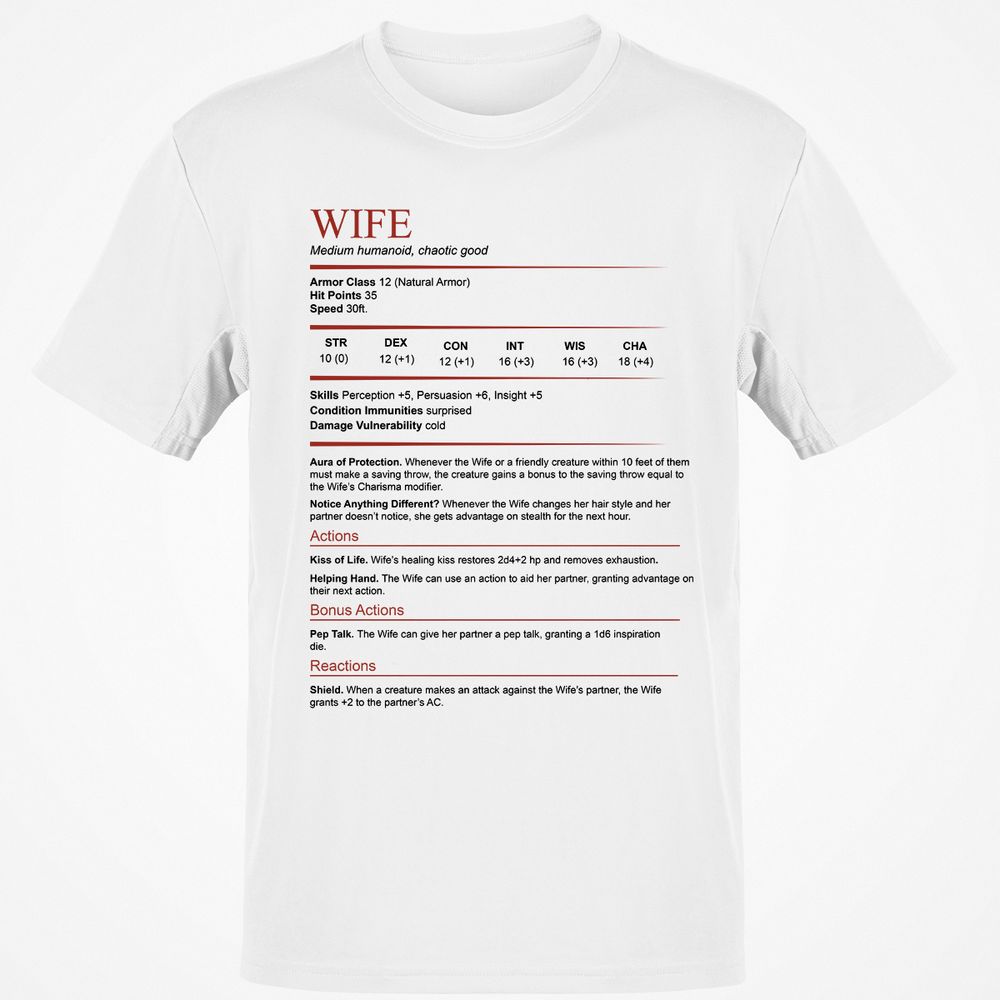 Wife White Classic Unisex T-Shirt - White - 1
