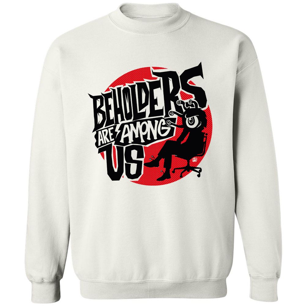 Beholders Are Among Us Classic Unisex Sweatshirt - White - 1