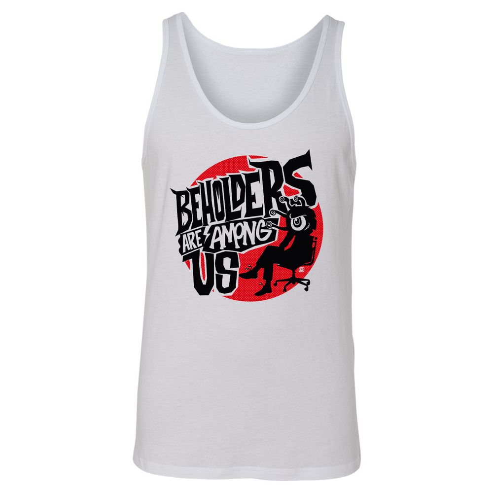 Beholders Are Among Us Unisex Jersey Tank - White - 1