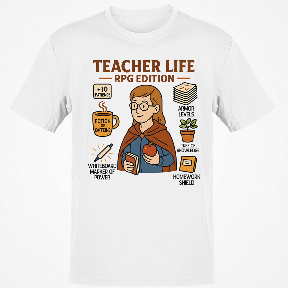 Teacher Life RPG Edition Classic Unisex T-Shirt - White - 1