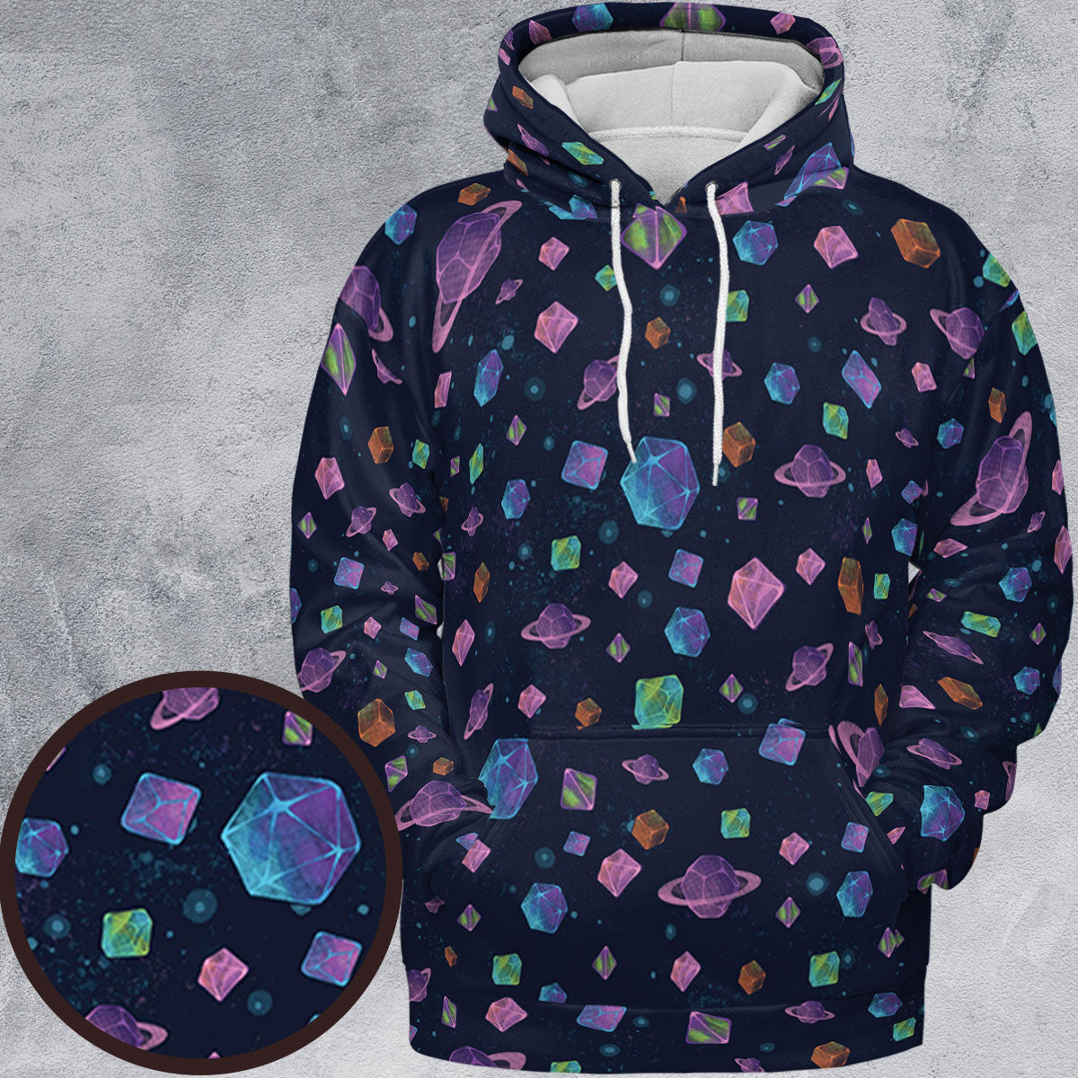 Galaxy Of Dices Pattern All-over Print Hoodie