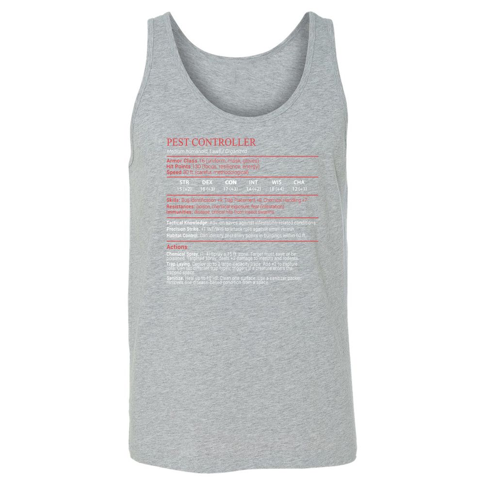 Pest Controller Stats Block - Athletic Heather - 10