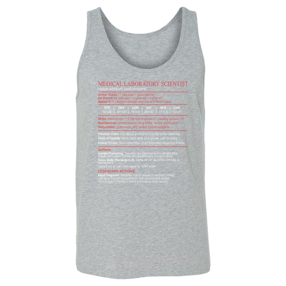 Medical Laboratory Scientist Stats Block - Athletic Heather - 10