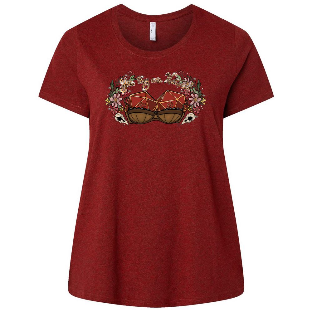 Yes They're Natural Ladies Curvy Jersey - Cardinal - 10
