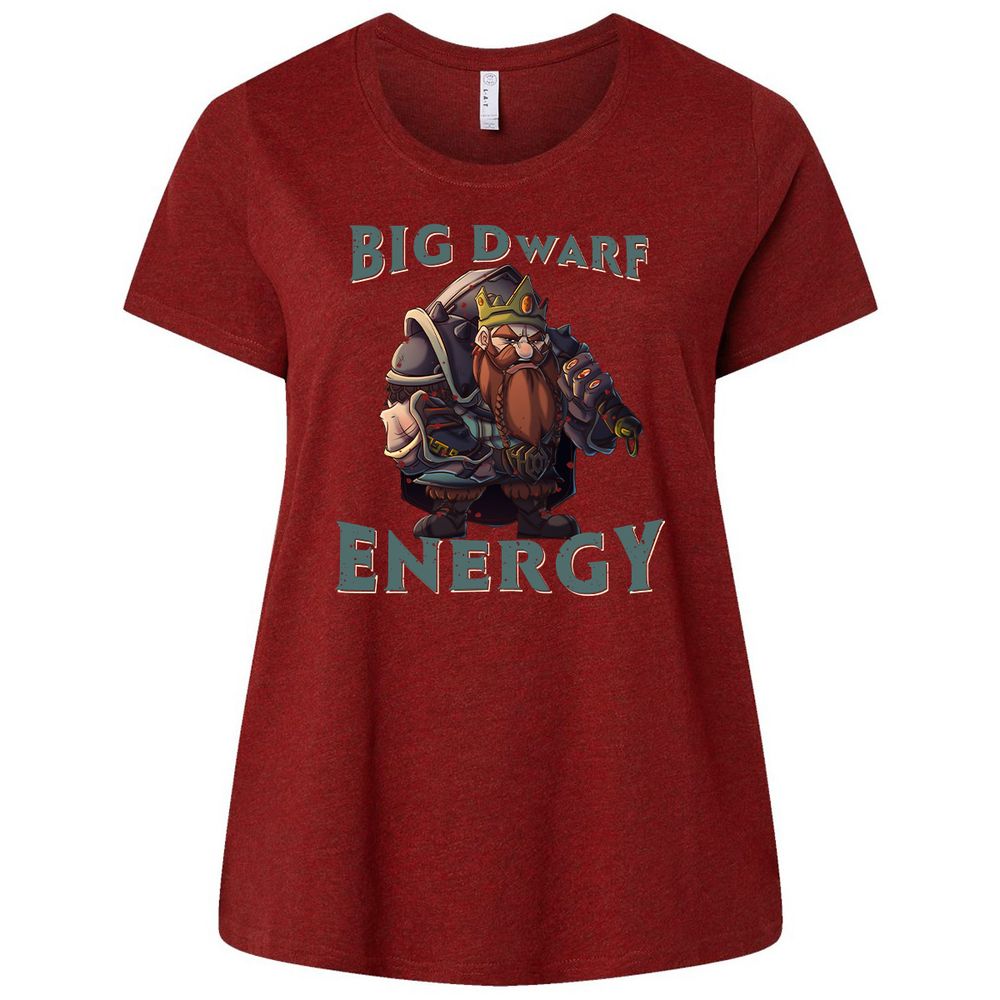 Big Dwarf Energy Ladies Curvy Jersey - Cardinal - 10