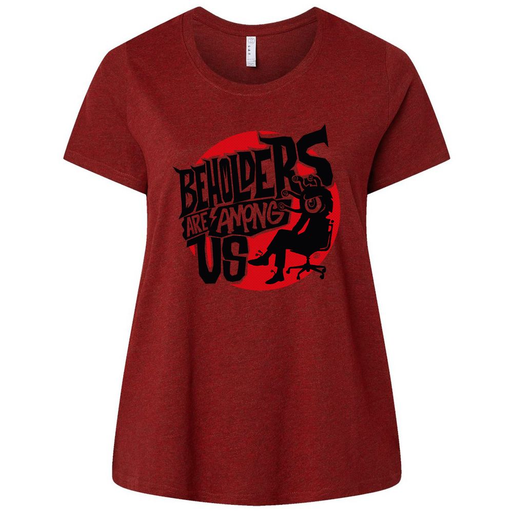 Beholders Are Among Us Ladies Curvy Jersey - Cardinal - 10