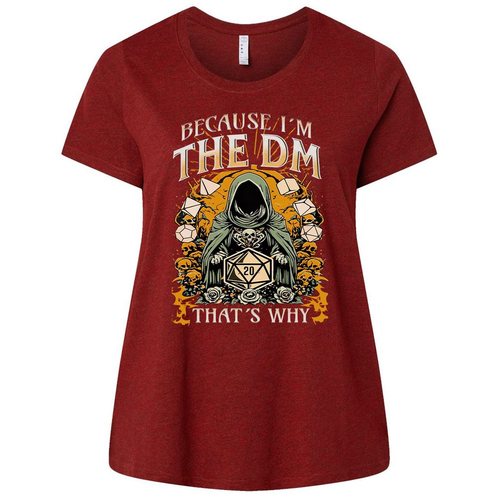 Because I'm DM That's Why Ladies Curvy Jersey - Cardinal - 10