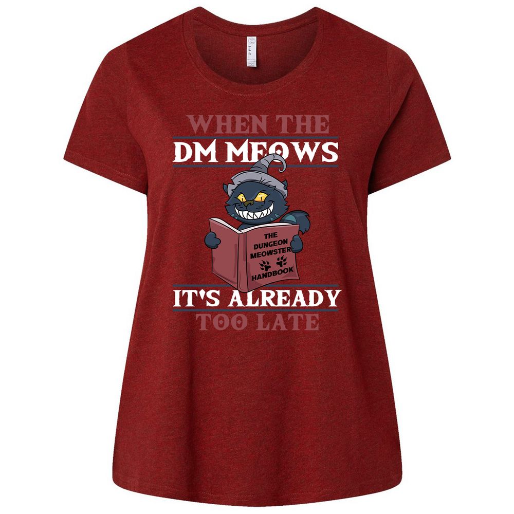 When The DM Meow Ladies Curvy Jersey - Cardinal - 10