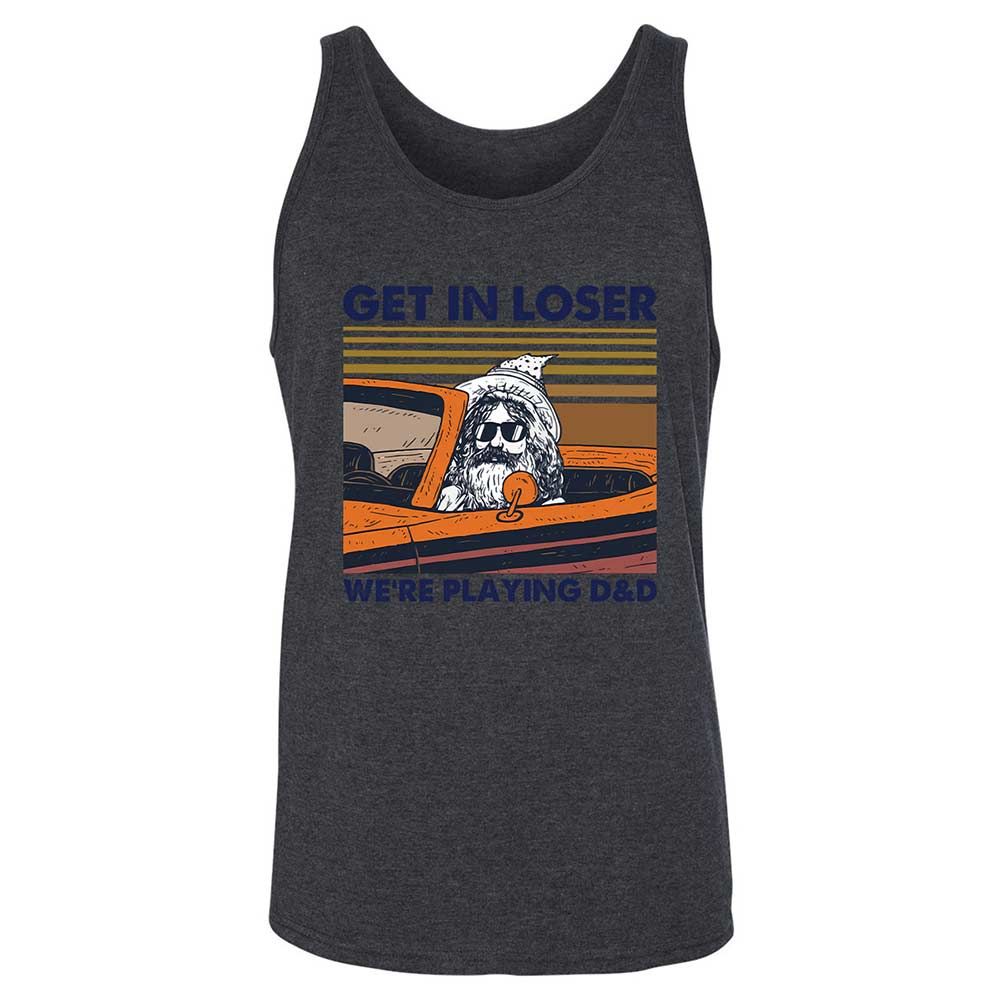 Get in Loser Unisex Jersey Tank - Dark Grey Heather - 10