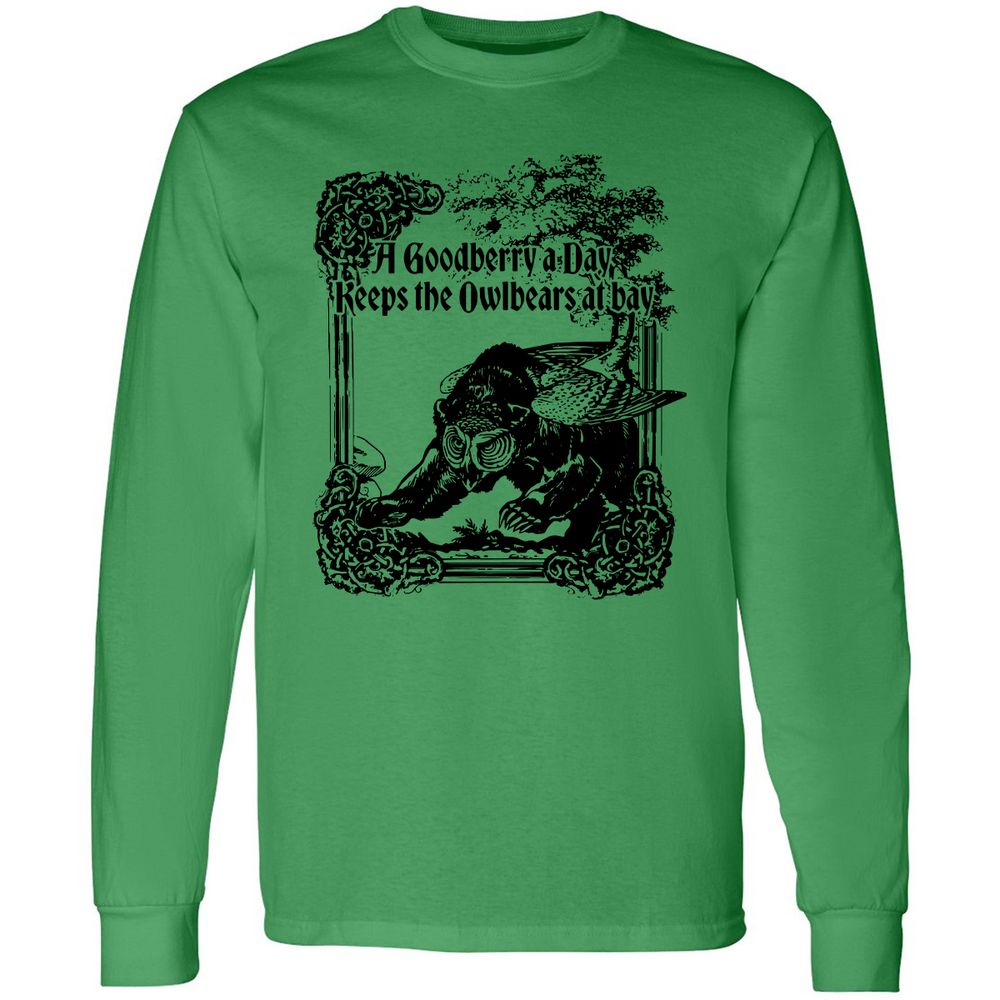 A Goodberry A Day Keeps The Owlbears At Bay Long Sleeve T-Shirt - Irish Green - 10