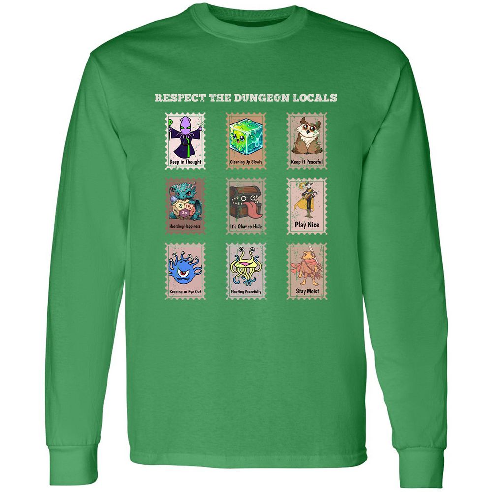 RESPECT THE DUNGEON LOCALS - Irish Green - 10