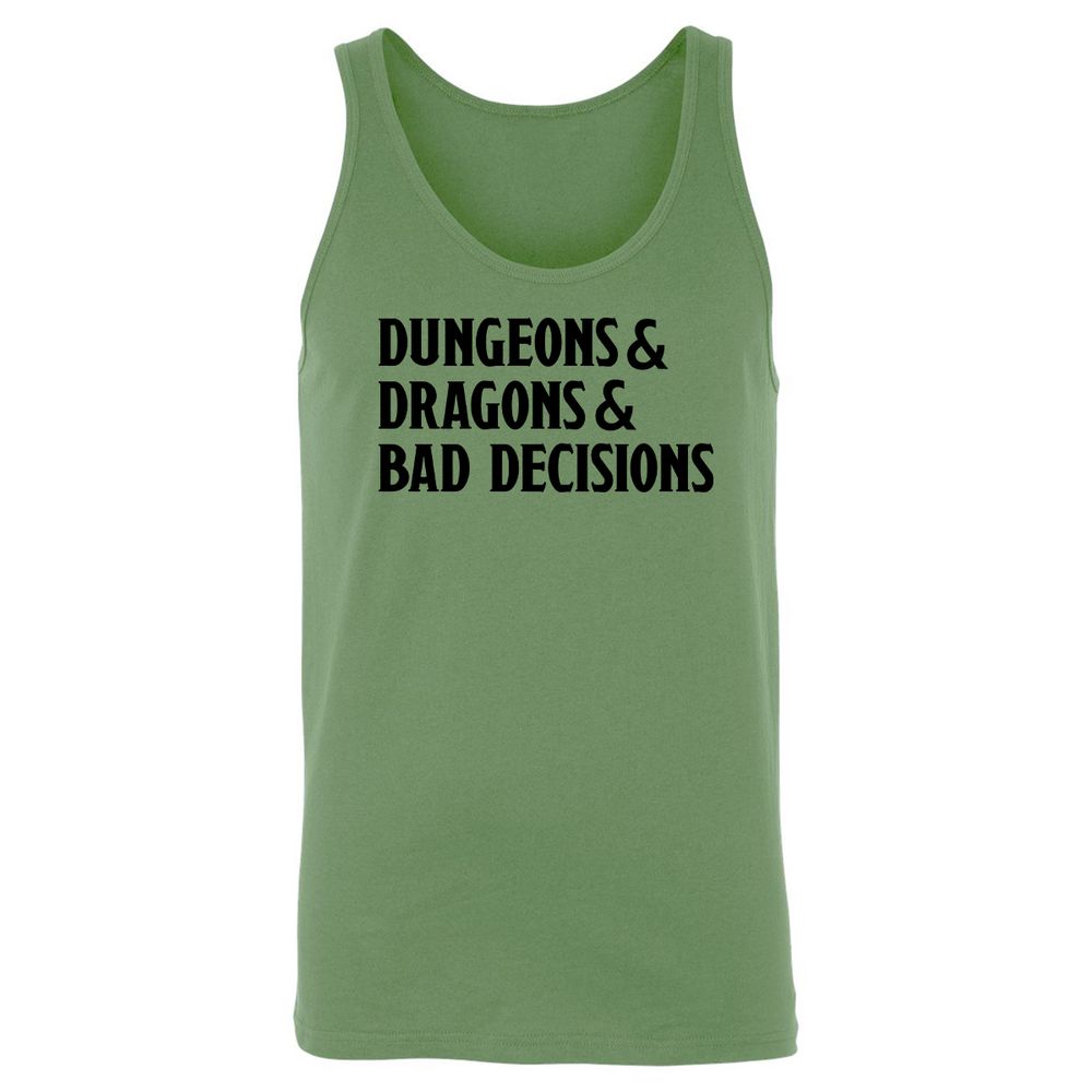 Bad Decisions Unisex Jersey Tank - Leaf - 10