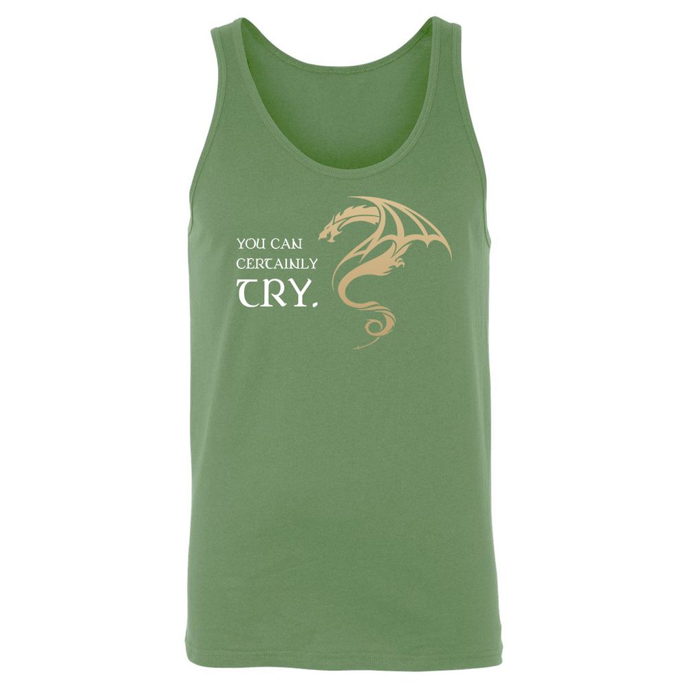 You Can Certainly Try Unisex Jersey Tank - Leaf - 10