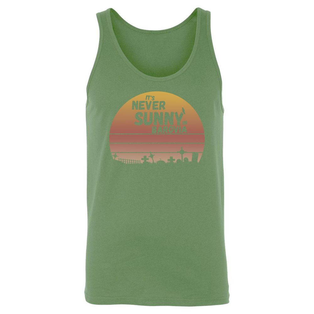Vintage It's Never Sunny In Barovia Unisex Jersey Tank - Leaf - 10