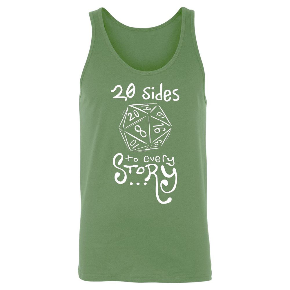 20 Sides to Every Story Unisex Jersey Tank - Leaf - 10