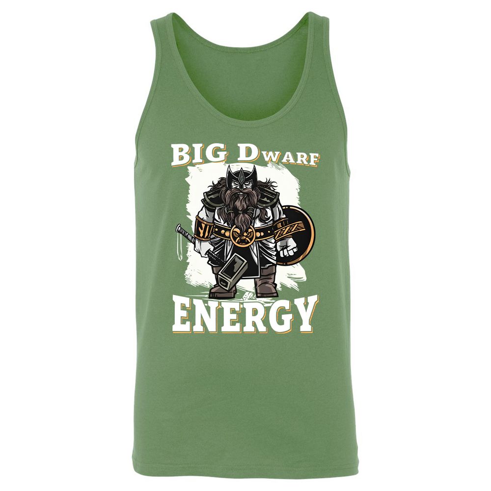 Big Dwarf Energy Unisex Jersey Tank - Leaf - 10