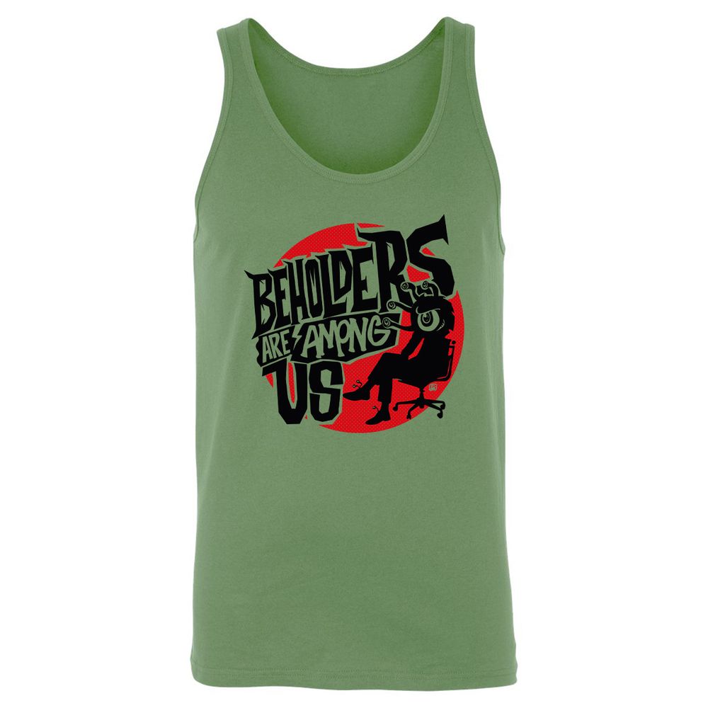 Beholders Are Among Us Unisex Jersey Tank - Leaf - 10