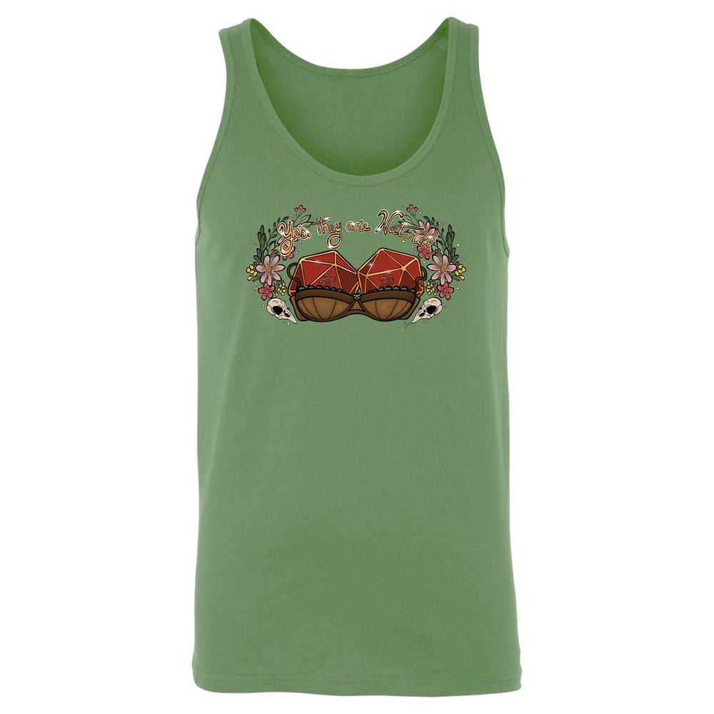 Yes They're Natural Unisex Jersey Tank - Leaf - 10
